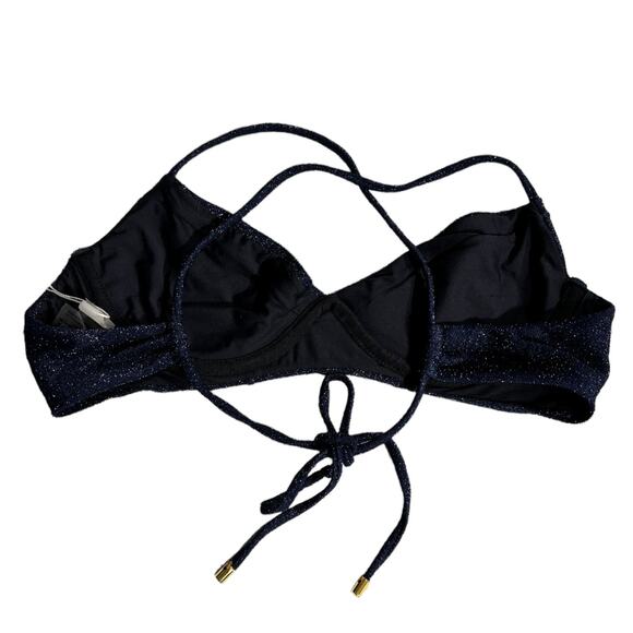 PQ Swim Top Medium Evie Sapphire Underwire Bikini Bralette Sparkle Strappy PilyQ - Picture 4 of 5